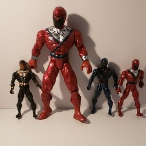 2001 vtg Ninja Action Figures Poseable Toy lot